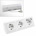 3-fach Steckdosenblock mit 2x USB Ladebuchse CUP weiß 1535173 230V~ 16A Aufbau-Montage