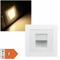 Led Wandeinbauleuchte FLAIR weiß 80x80mm warmweiß 230V 1W 86lm IP20 für UP Dose