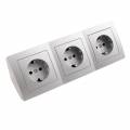 3-fach Steckdosenblock Flair Silber 1535322 250V~ 16A Aufbau-Montage