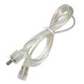  transparentes Verlängerungskabel für LED-Stripes, 5,5/2,1mm 1x Buchse/Kupplung > 1x Stecker