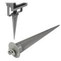Erdspieß grau für 10W LED-Fluter, xL 4x16cm Metall