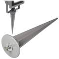 Erdspieß grau für 20, 30 & 50W LED-Fluter, xL 6x20cm Metall