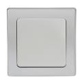 DELPHI Wechsel-Schalter Schraubanschluss 21107 silber mit Rahmen 250V~ 10A Lichtschalter Unterputz