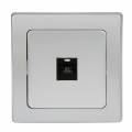 DELPHI RJ45 Netzwerk-Dose Cat. 5 21112 silber mit Rahmen Unterputz UP