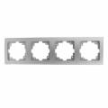 DELPHI 4-fach Rahmen 21116 silber