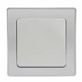 DELPHI Taster 21118 silber mit Rahmen 250V~ 10A zB Klingel-Taster