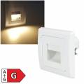 Led Wandeinbauleuchte DELPHI weiß 80x80mm warmweiß 230V 1,5W 110lm IP20 für UP Dose