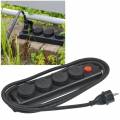 4-fach Outdoor Steckdosenleiste mit Schalter 3m Kabel 230V 16A IP44 Steckerleiste
