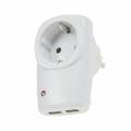 Zwischenstecker 2x USB 5V 2,1A Lade-Buchse / Steckdose mit USB Adapter Ladegerät universal