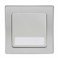 DELPHI Taster mit Namensschild/Beschriftungsfeld 22550 silber mit Rahmen 250V~ 10A Klingeltaster