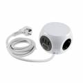 3-fach Verteiler-Steckdosen-Würfel mit 3 USB Lade-Buchse max 2,4A Steckerleiste Mehrfach-Steckdose