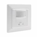 MILOS Bewegungsmelder 22780 weiß matt 250V~ 160 3-100 W Led geeignet inkl. Rahmen UP 3-Draht