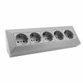 5-fach Steckdosenblock DELPHI silber 23115 250V~ 16A Aufbau-Montage Steckdose