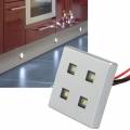  LED Sockelleuchte MANNHEIM 38x38mm 12V DC 0,5W 32lm Aufbauleuchte Möbelleuchte Aufbaustrahler
