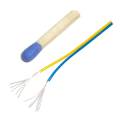 ca. 1000m Zwillingslitze / Litze GELB-BLAU 2x 0,04mm