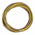  10m Zwillingslitze / Litze GELB-BRAUN 2x 0,04mm