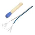 ca. 1000m Zwillingslitze / Litze GRAU-BLAU 2x 0,04mm
