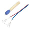 ca. 1000m Zwillingslitze / Litze ROT-BLAU 2x 0,04mm