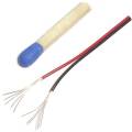 ca. 1000m Zwillingslitze / Litze ROT-SCHWARZ 2x 0,04mm
