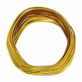 10m Zwillingslitze / Litze gelb-braun 2x 0,09mm