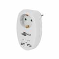 Zwischenstecker 2x USB 5V 3,1A Lade-Buchse / Steckdose mit USB Adapter Ladegerät universal