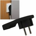  SLIM Schutzkontakt Winkelstecker schwarz Heitronic / extraflach Schutzkontaktstecker