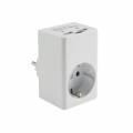Zwischenstecker 2x USB Lade-Buchse / Steckdose mit USB Netzteil Adapter Ladegerät universal