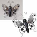 LED Solar Deko Wandleuchte BUTTERFLY ca 34x39cm Schmetterling Wandbild Metall für Garten