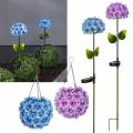  LED Solarleuchte HORTENSIA Gartenstab o. Hängeleuchte mit Blumen Hortensien