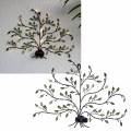 LED Solar Deko Wandleuchte Tree of Life ca 34x39cm Lebensbaum Wandbild Metall für Garten