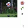  LED Solarleuchte GÄNSEBLÜMCHEN Pink mit 10 LEDs Gartenstab mit Blume