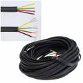 10m Kabel / Litze 4-adrig SCHWARZ UMMANTELT, Verlegekabel flach für Modellbau Telefon RGB Leds & Co