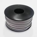 50m Zwillingslitze WEIß/WEIß mit schwarzer Markierung 2x 0,14mm Litze
