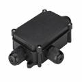 Verteilerbox 3-fach IP66 schwarz outdoor Schutzbox für Lüsterklemmen PG9