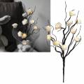 LED Rosenzweige weiße Rosen-Blüten mit TIMER Lichterzweige Batterie-Betrieb