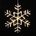 LED Acryl Schneeflocke Antarctica  40cm WARMWEIß beleuchtet für Innen & Außen