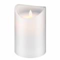  LED-Echtwachs Kerze SWINGING 15 x 10cm XL weiß mit Timer und bewegter Flamme