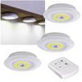 3+1 Set Led Unterbau-Leuchte mit Fernbedienung Timer kabellos Aufbau-Möbelleuchte touch batterieb