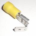 10 Flachsteckhülsen mit Abzweig 6,3x0,8mm GELB für Kabel 4,0-6,0mm Kabelschuhe