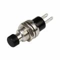 Miniatur Taster SCHWARZ Metallschaft Schliesser 30V DC 0,5A, Drucktaster