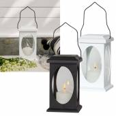 LED Gartenlaterne 3D FLAMME mit Kerze & Timer für Innen & Außen