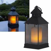 Led Gartenlaterne FLAME mit Feuer-Effekt TIMER flackernd für Außen