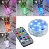 LED Unterwasser-Licht 1+1 wasserdicht Batterie + Fernbedienung Tauchlampe