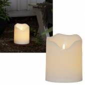 XXL Outdoor LED Kerze 3D FLAMME 20x16cm flackernd mit TIMER für Balkon & Garten