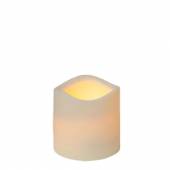 LED Leucht-Kerze Outdoor  7,5x7,5cm f&uuml;r Au&szlig;en mit Timer / Kunststoff