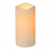 LED Leucht-Kerze Outdoor 15x7,5cm f&uuml;r Au&szlig;en mit Timer / Kunststoff