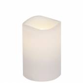 LED Leucht-Kerze Outdoor WEI&szlig; 11,5x7,5cm f&uuml;r Au&szlig;en mit Timer / Kunststoff