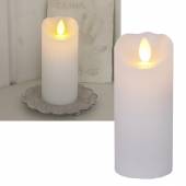 Led Kerze Glow Flamme weiß 12,5 x 5,5cm, Echtwachs