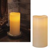 große LED Echt-Wachs Kerze BIG-20 20x10cm mit Timer, XL