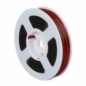 100m Zwillingslitze / Litze ROT-SCHWARZ 2x 0,04mm auf Spule